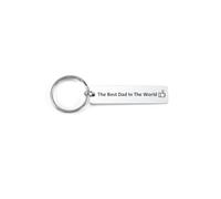 AllerPierce Father’s Day Keyring Gifts for Dad Stainless Steel Best Dad In The Word Keychain Gifts for Papa Daddy Father’s Day Christmas Birthday