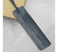 AllerPierce Personalised Leather Bookmark Gifts for Women Men, Custom Bookmark with Birth Month Flower, Personalised Book Mark Gifts for Teachers Book Lover Mum Friends Birthday Graduation Christmas