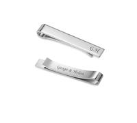 AllerPierce Personalised Tie Clip for Men, Custom Mens Stainless Steel Silver Tie Bar Clips for Dad, Boyfriend, Husband, Groom, Personalised Gifts for Wedding, Business, Christmas,Father’s Day