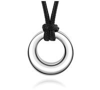 AllerPierce Silver Cremation Urn Necklace for Ashes Stainless Steel Memorial Urns Pendant Necklaces Circle of Life Eternity Ashes Jewelry Keepsake for Men Women