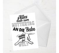 Alles Gute Zum Muttertag An Die Besten Hund Mama Der Welt Greetings Card - Large Card