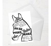 Alles Gute Zum Muttertag An Die Besten Pferd Mama Der Welt Greetings Card - Large Card