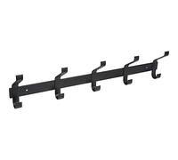 ALLES IM GRIFF Akis Coat Rack with 5 Coat Hooks Width 345 mm Wall Hooks for Screwing on Coat Hooks Matt Steel Black