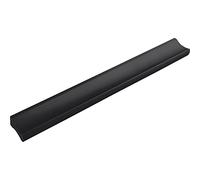 ALLES IM GRIFF Alto LA Furniture Handle 128 mm Flat Drawer Handle Width 150 mm Ideal Drawers Aluminium Black Matt