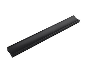 ALLES IM GRIFF Alto LA Furniture Handle 128 mm Flat Drawer Handle Width 150 mm Ideal Drawers Aluminium Black Matt