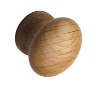 ALLES IM GRIFF Anu Door Knob Diameter 35 mm - Cabinet Knob Depth 28 mm - Painted Oak