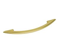 ALLES IM GRIFF Cardea LA Furniture Handle 128 mm Curved Handle Width 188 mm Die-Cast Zinc Gold Matt Brushed