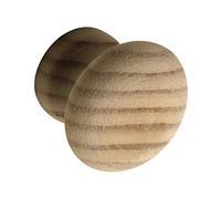 ALLES IM GRIFF Hemera Door Knob, Diameter 35 mm, Wood Furniture Knob, Depth 28 mm, Raw Pine