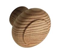 ALLES IM GRIFF Hylas Cabinet Knob Diameter 40 mm Robust Wooden Door Knob Depth 25 mm Raw Pine