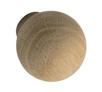 ALLES IM GRIFF Olwen Furniture Knob Diameter 30 mm Round Depth 34 mm Raw Oak