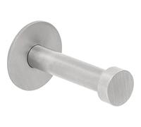 ALLES IM GRIFF Pirwa 1 Wall Hook, Single Wall Hook with Base Plate, Depth 52 mm, Brushed Stainless Steel
