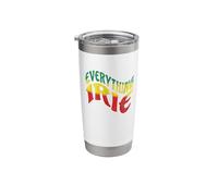 Alles Irie Wave in Rasta Colours Distressed Stainless Steel Insulated Tumbler