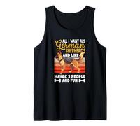 Alles was Ich Will Sind German Shepherd Dogs 3 People Fun Tank Top