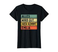 Alles Wird Gut Hier kommt Emilia Retro Vintage First Name T-Shirt
