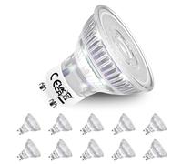Allesgute 10x GU10 LED Light Bulbs Warm White 5W 550lm Replace 50W Halogen Spotlight Bulb, AC 220-240V, 38°Beam Angle, Non-Dimmable