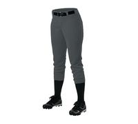 Alleson Ahtletic Women's Fastpitch/Softball Belt Loop Pant Charcoal
