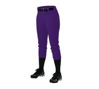 Alleson Athletic Women's Athletic Girls Fast Pitch Softball Belt Loop Pants Purple