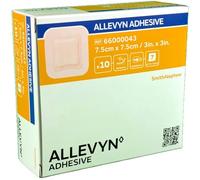 ALLEVYN Adhesive Hydrocellular Wound Dressing, Self-Adhesive, for Medium to Heavily Exuding Wounds, 7.5 x 7.5 cm, Box c/10