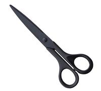 ALLEX Black Scissors All Purpose Sharp Japanese Stainless Steel Blade, Non-Sticking Fluorine Coating Blade for Adhesive Tape, Made in Japan