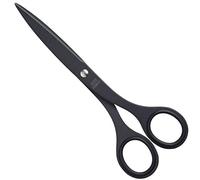 ALLEX Black Scissors for Office All Metal Japanese Stainless Steel, Non-Sticking Fluorine Coated Office Scissors Black, Made in Japan