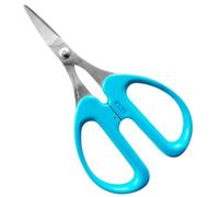 ALLEX Ostomy Scissors Curved Blunt Tips, Razor Japanese Stainless Steel Blade Precision Ostomy Wafer Cutting Tool, Colostomy Bag and Ileostomy Stoma Care Supplies, Blue, Made in Japan