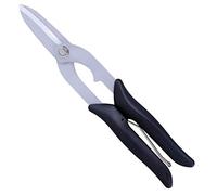 ALLEX Sheet Metal Cutter Straight Cut 9.5 Inch, Japanese Steel Metal Shears Heavy Duty Spring Loaded, Made in Japan, Straight Blade/Straight Cutting, Black