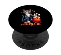 Alley a Cat Bowling Player Retro Sunglasses Kitty Sport PopSockets Adhesive PopGrip