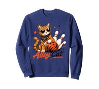 Alley a Cat Bowling Player Retro Sunglasses Kitty Sport Sweatshirt