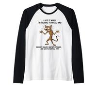 Alley Cat I Hate IT When I’M Talking to Myself Sarcastic Raglan Baseball Tee
