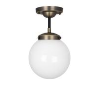 Globen Lighting - Alley Ceiling Lamp, Antique Brass / White - Brass
