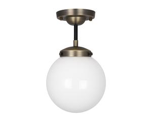 Alley Ceiling Light Antique Brass/ White