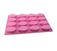 Allforhome 16 Oval Flexible Silicone Cake Baking Mold Cake Pan Muffin Cups Ice Cube Handmade Soap Moulds