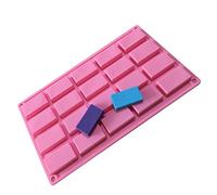 Allforhome 20 Cavities Rectangle Silicone Cake Baking Mold Cake Pan Muffin Cups Handmade Soap Moulds Biscuit Chocolate Ice Cube Tray DIY Mold