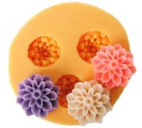 Allforhome 3 Cavities 1.5cm Mini Flower Sculpting Silicone Sugar Resin Craft DIY Moulds gum paste Cake Decorating Fondant Mold