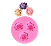 Allforhome 3 Cavities 1.8cm Mini Flower Sculpting Silicone Sugar Resin Craft DIY Moulds gum paste Cake Decorating Fondant Mold