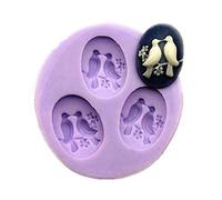 Allforhome 3 Cavity 2.4cm Mini Bird Silicone Sugar Resin Craft DIY Moulds Cake Decorating Fondant Molds