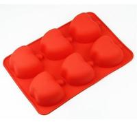 Allforhome 6 Apples Muffin Cups Handmade Soap Moulds Biscuit Chocolate Moulds Silicone Cake Baking Pan