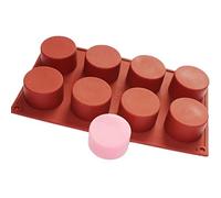 Allforhome 8 Cavity Round Cylinder Soap Diy Mold Cupcake Silicone Mold Silicone Moulds