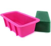 Allforhome Rectangle Silicone Oven Ice Cream Lattice Cake Baking Candy Making Moulds Cake Pans Handmade Soap DIY Bread Loaf Toast Mold