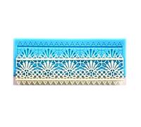 Allforhome Sugarcraft sugar veil Cake Decoration tool rectangle European lace Border Icing Silicone Mold Mould Lace fondant Shaped Cupcake Mat