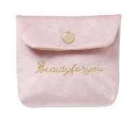 AllForYou 1Pc Women Zipper Velvet Make Up Bag Napkin Sanitary Pad Pouch Coin Purse Lipstick Storage Bags Credit Card Holder Cosmetic Bag