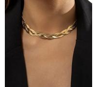 ALLFORYOU Unique Twisted Snake Chain Necklace for Women Sexy Vintage Flat Blade Aircraft Link Clavicle Choker Necklace Jewelry Bijoux