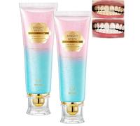 Allfound Radiant Whitening Toothpaste, Hydroxyapatite Enamel Repair & Niacinamide Stain Removal, Fluoride-Free Formulated for Sensitive Teeth, Deep Cleaning Fresh Breath with Natural Mint (2PCS)