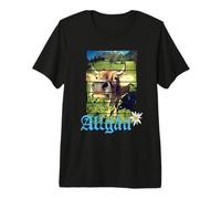 Allgäu Alps Vintage Cow Bavaria Germany Souvenir Premium T-Shirt