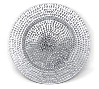allgala 13-Inch 6-Pack Heavy Quality Round Charger Plates-Hammered Silver-HD80372