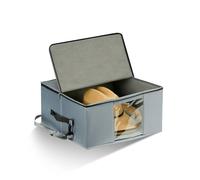 Allgawise Cowboy Hat Case with 6-Side Plastic Panels, Stackable Large Western Hat Storage Box for Home & Travel, Rigid Hat Carrier Fits Up to 16" Wide Brim Hats, Dustproof & Foldable, Grey