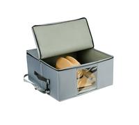 Allgawise Cowboy Hat Storage Box, Sturdy Support Crush-Proof Dust-Proof Stackable, Premium Hat Travel case with Handle and Shoulder Strap, Holds up to 5 Wide Brims Hats, Grey