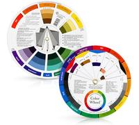 ALLGAYER 2 Pcs Colour Wheel for Artist, 14cm Color Mixing Guide Chart for Painting and Drawing, Sturdy Cardboard Double Sided Creative Selector for Students, Designers and Crafters