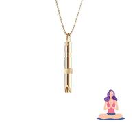 ALLGAYER Breathing Necklace for Anxiety,Meditation accessories,Breathing necklace, Portable Relaxation Devices for Stress Relief,Portable Stress Relief for Yoga,Anxiety,Focus(glod, count, 1)