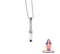 ALLGAYER Breathing Necklace for Anxiety,Meditation accessories,Breathing necklace, Portable Relaxation Devices for Stress Relief,Portable Stress Relief for Yoga,Anxiety,Focus(silver, count, 1)